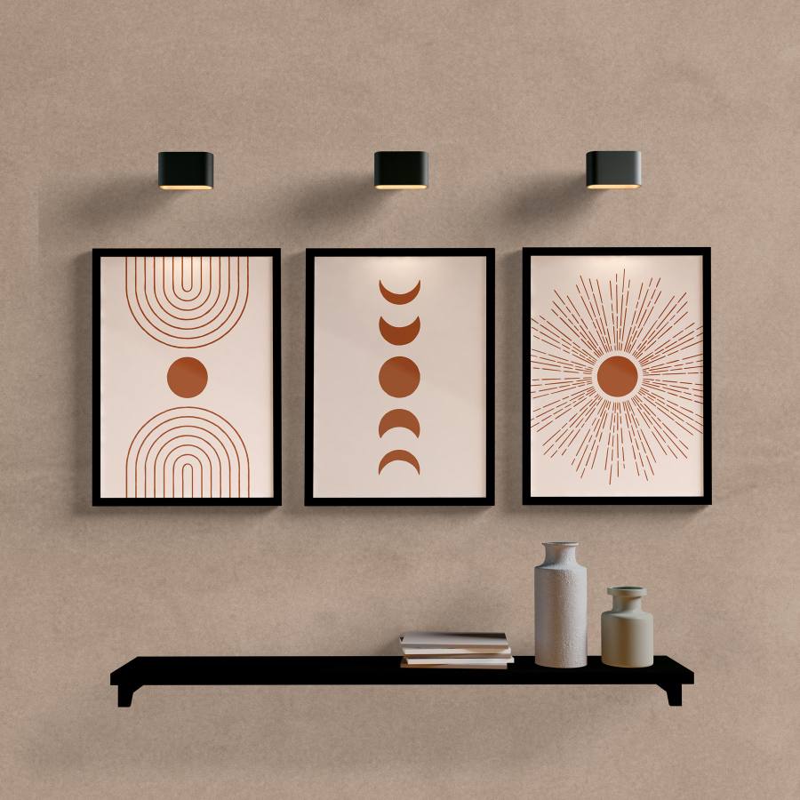 Kit Quadros Decorativos Boho II - quadro decorativo em ambiente decorado