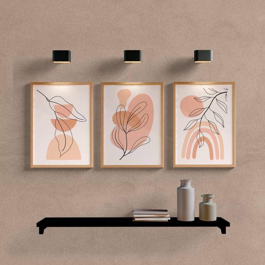 Kit Quadros Decorativos Botanical Minimal - vista aproximada da impressão