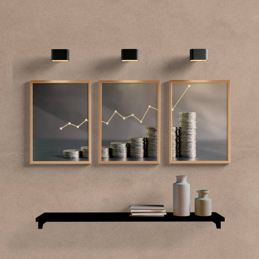 Kit Quadros Decorativos Contabilidade - vista aproximada da impressão