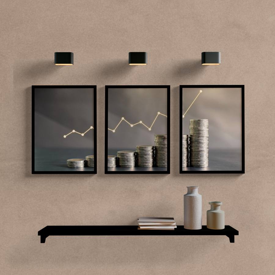 Kit Quadros Decorativos Contabilidade - quadro decorativo em ambiente decorado