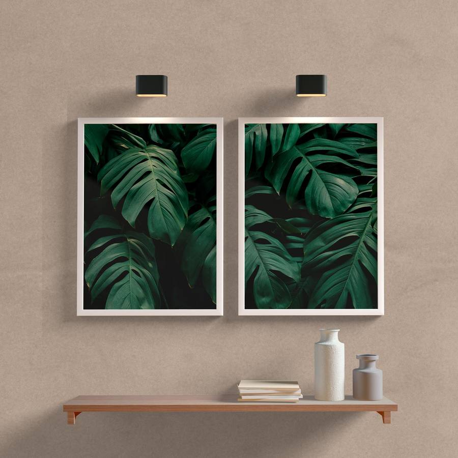 Kit Quadros Decorativos Costela de Adão - detalhe da moldura e acabamento