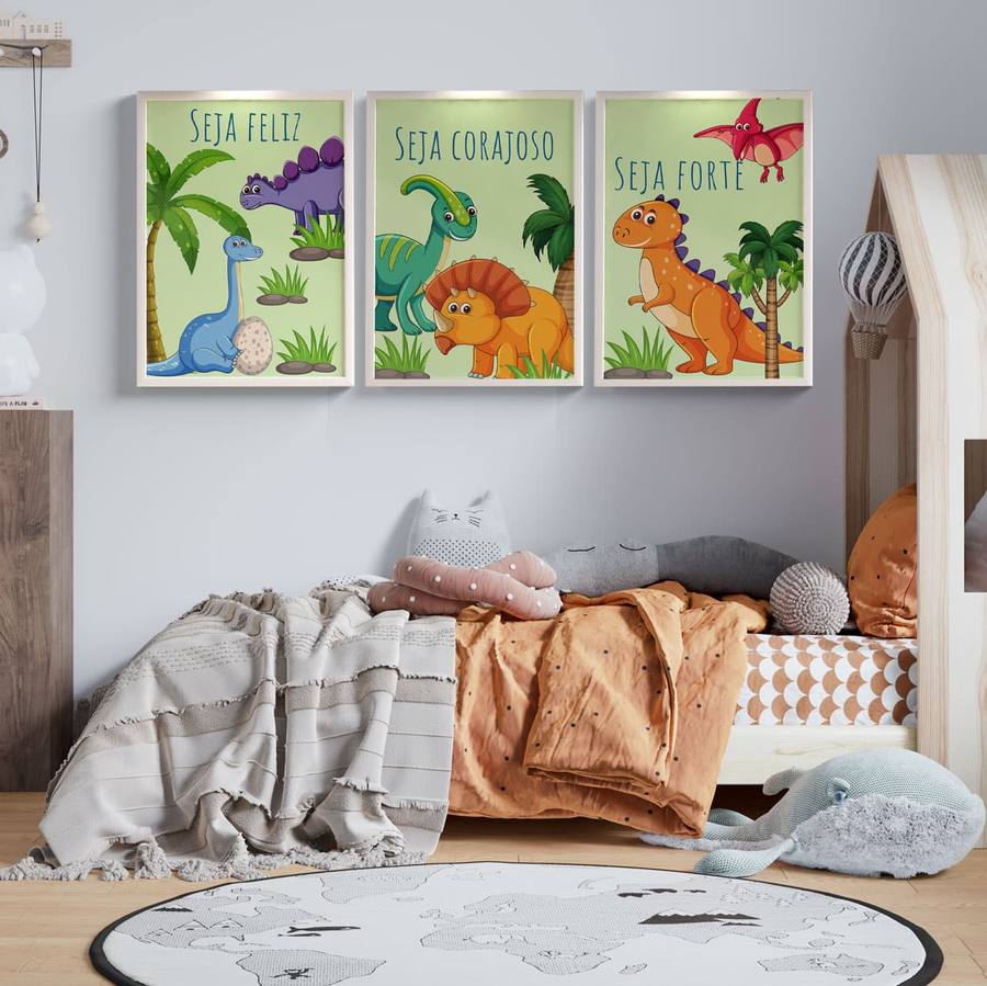 Kit Quadros Infantil Dinossauro