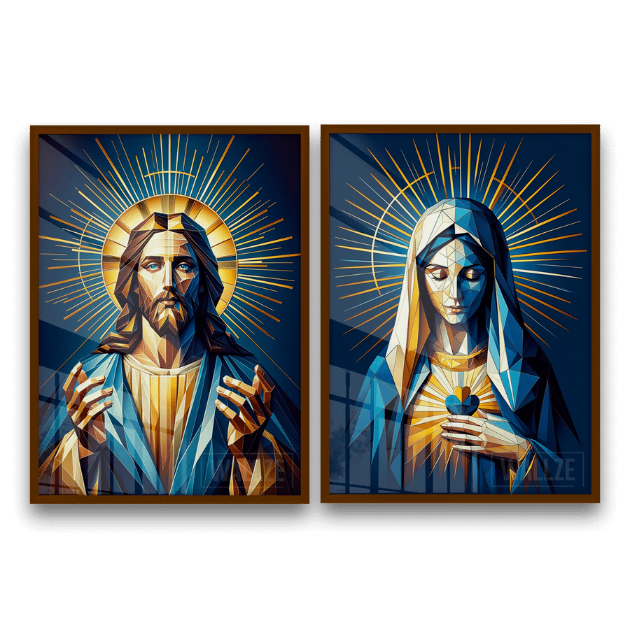 Kit Quadros Decorativos Jesus e Maria - O Sagrado e o Divino - imagem 9