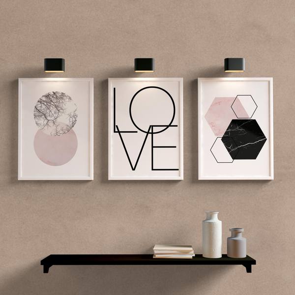Kit Quadros Decorativos Sala Quarto Love