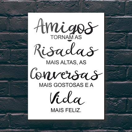 Quadro Decorativo Amigos - quadro decorativo em ambiente decorado