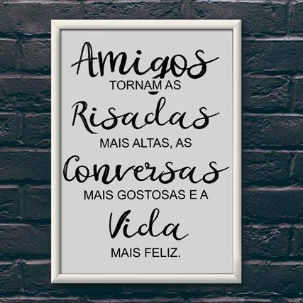 Quadro Decorativo Amigos | Wallze
