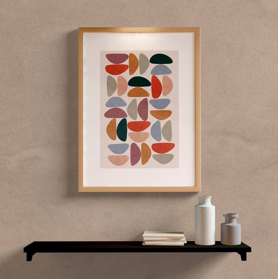 Quadro Decorativo Abstrato Color - quadro decorativo em ambiente decorado