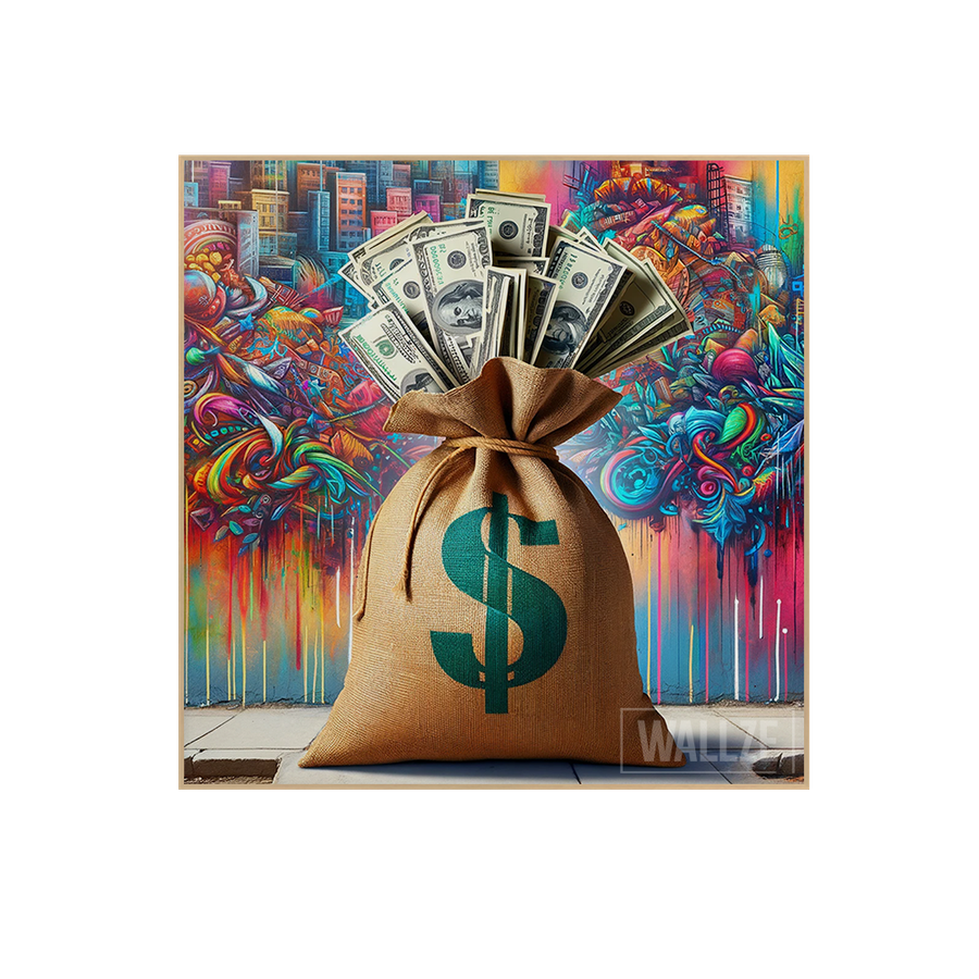 Quadro Decorativo Abundância na Arte Urbana - vista aproximada da impressão