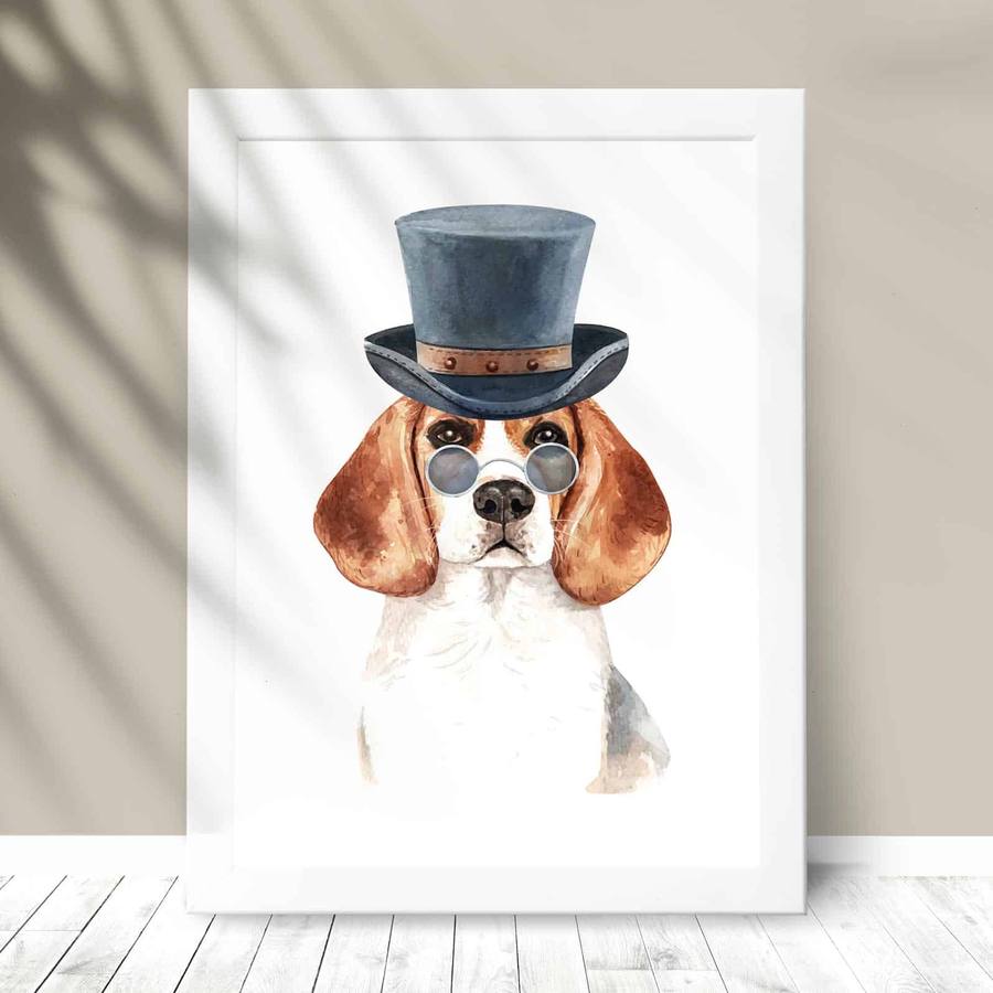 Quadro Decorativo Beagle | Wallze