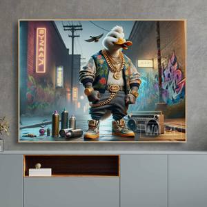 ambiente-quadro-decorativo-pato