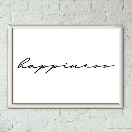 Quadro Decorativo Happiness | Wallze