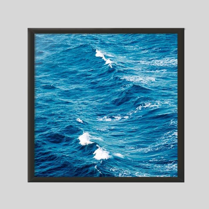 Quadro Decorativo Mar Azul - quadro decorativo em ambiente decorado