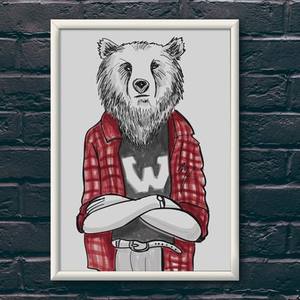 Quadro Decorativo Urso W | Wallze