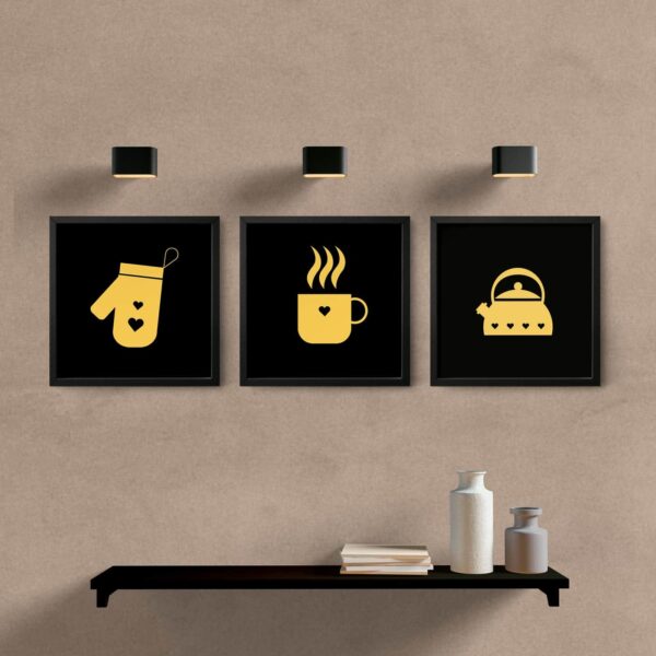 kit quadros para cozinha coffe