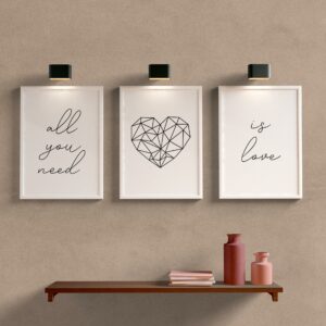 Kit quadros decorativos para sala is love