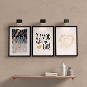Kit Quadros Decorativos O amor para sala ou quarto