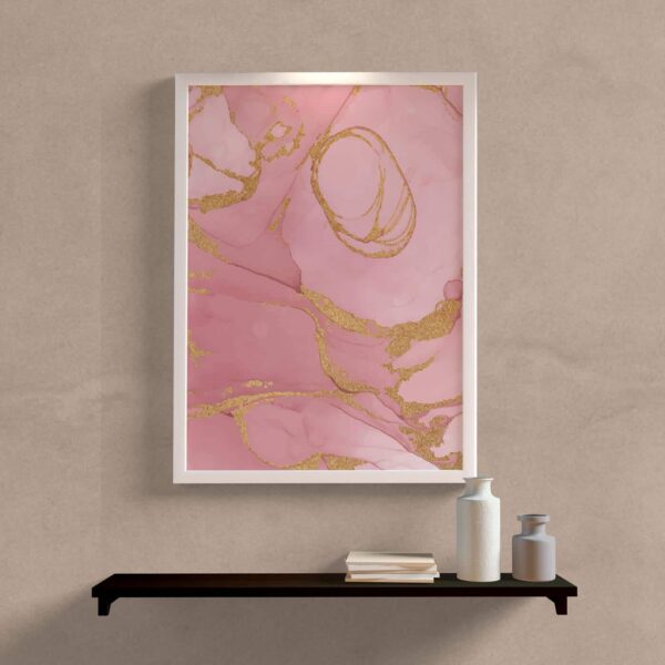 quadro decorativo abstrato rosa