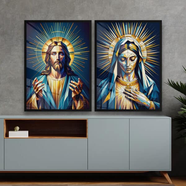 Quadro Jesus e Maria